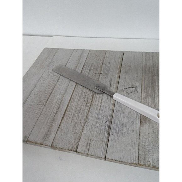 Vintage ACE Chef Stainless Steel Spatula Icing Baking White Blue Handle - Picture 5 of 7